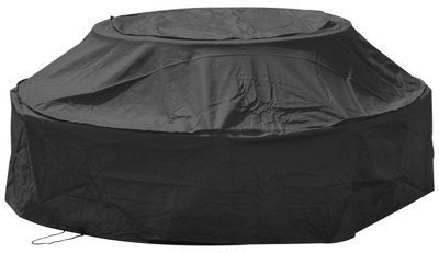 Woodside 8 Seater Round Picnic Table Cover BLACK