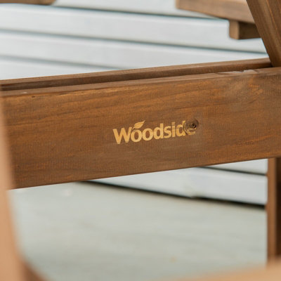 Woodside 8 Seater Round Pressure Treated Bench - 4