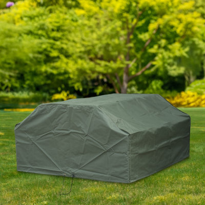 Woodside 8 Seater Square Picnic Table Cover GREEN - 4
