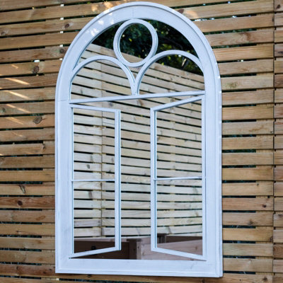 Woodside Acton Large Decorative Arched Outdoor Garden Mirror