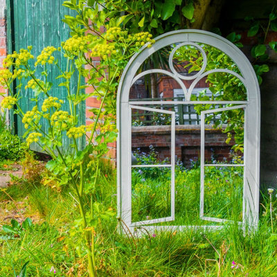 Woodside Acton Large Decorative Arched Outdoor Garden Mirror