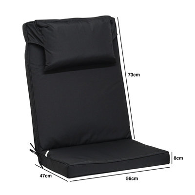 Woodside Adirondack Chair Cushion - BLACK - 4