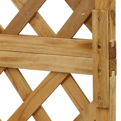 Woodside Aldburgh Wooden Garden Planter with Trellis - 7