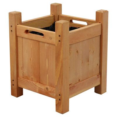 Woodside Aldeby Wooden Garden Planter - SMALL 2 PACK - 4
