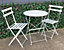 Woodside Aylsham Foldable Bistro Table & Chair Set - WHITE