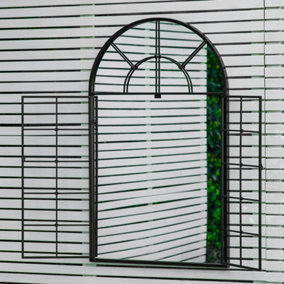 Woodside Balham XL Decorative Arched Outdoor Garden Mirror