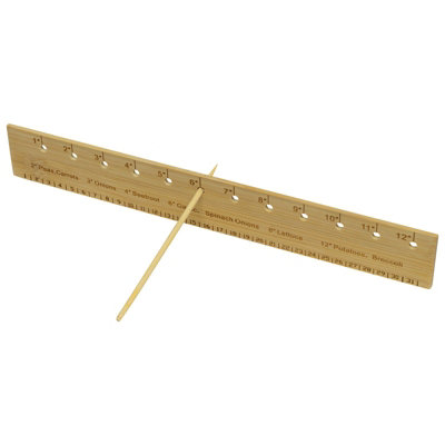Woodside Bamboo Seed Planting Ruler 12inch Garden Tool with Dibber for ...