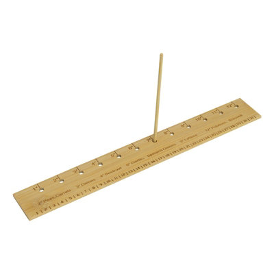 Woodside Bamboo Seed Planting Ruler 12inch Garden Tool with Dibber for ...