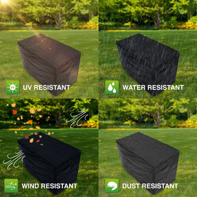 Woodside Bistro Patio Set Cover BLACK - 7