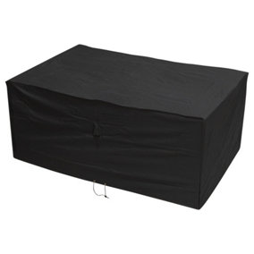 Woodside Black Rattan Furniture Set Cover 115x175x74cm
