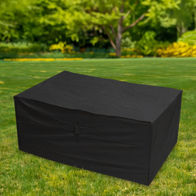 Woodside Black Rattan Furniture Set Cover 115x175x74cm - 4