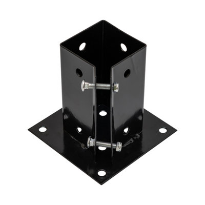 Woodside Bolt Down Fence Post Holder - 75mm x 75mm x 150mm - 3