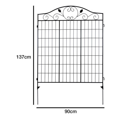 Woodside Brooke Garden Metal Border Fence 4 PACK