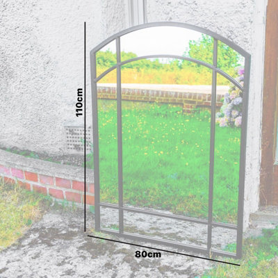 Woodside Byford XL Decorative Arched Outdoor Garden Mirror