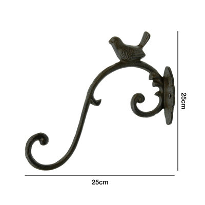 Woodside Cast Iron Bird Plant Hanger Wall Hook - 4
