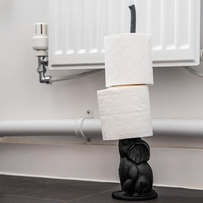 Woodside Cast Iron Elephant Toilet Roll Holder - 3