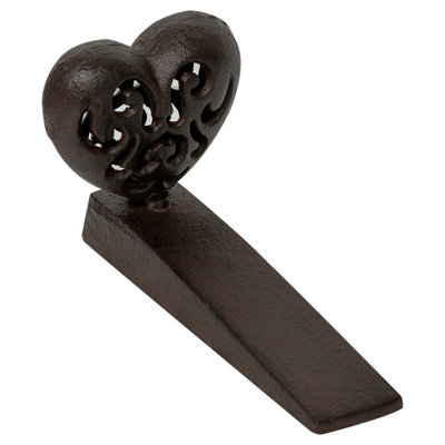 Woodside Cast Iron Heart Door Stopper | DIY at B&Q