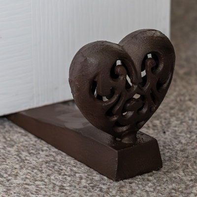 Woodside Cast Iron Heart Door Stopper - 4