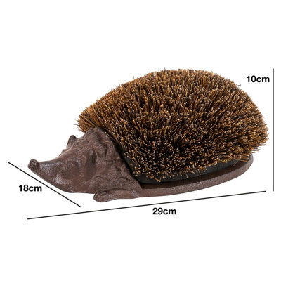 Woodside Cast Iron Hedgehog Boot Brush & Scraper - 4