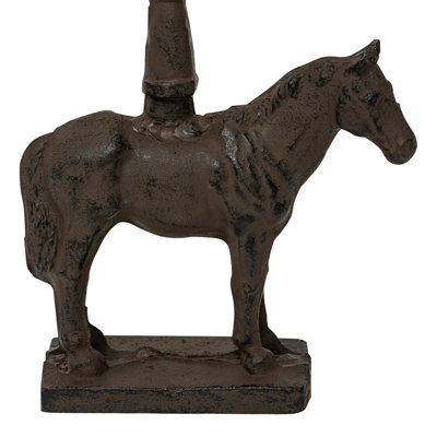 Woodside Cast Iron Horse Door Stopper with Handle - 5