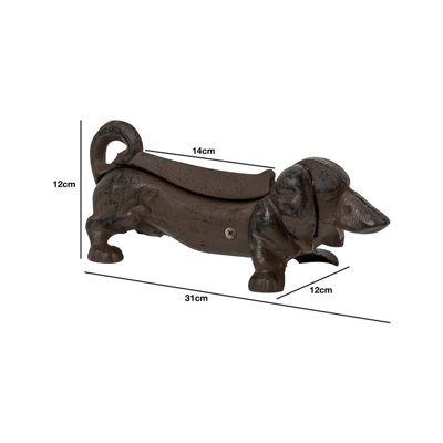 Woodside Cast Iron Sausage Dog Boot Scraper - 3