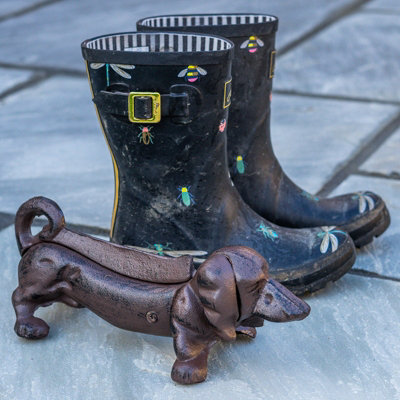 Woodside Cast Iron Sausage Dog Boot Scraper - 6
