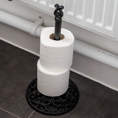 Woodside Cast Iron Toilet Roll Holder - 3