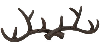 Woodside Cast Iron Wall Mounted Deer Antlers Hooks