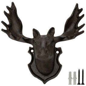 Woodside Cast Iron Wall Mounted Moose Head Statue