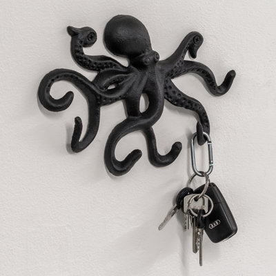 Woodside Cast Iron Wall Mounted Octopus Hooks