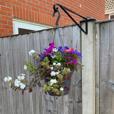 Woodside Concrete Fence Post Hanging Basket Bracket 4 Pack - 8