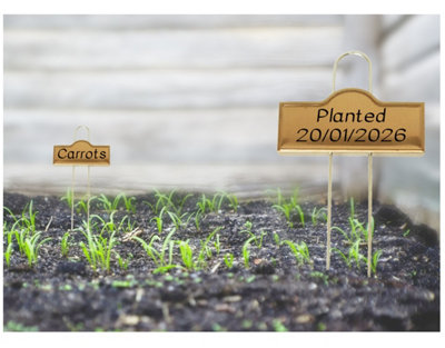 Woodside Copper Plant Label Tags Decorative Garden Markers for Pots and ...