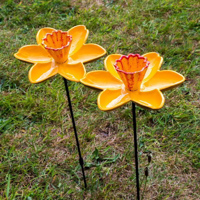 Woodside Daffodil Cast Iron Bird Feeder 2 PACK - 4
