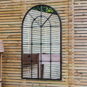 Woodside Darley XXL Decorative Arched Outdoor Garden Mirror