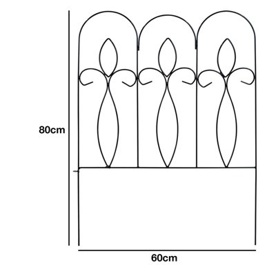 Woodside Felbrigg Garden Metal Border Edging 5 PACK - 4