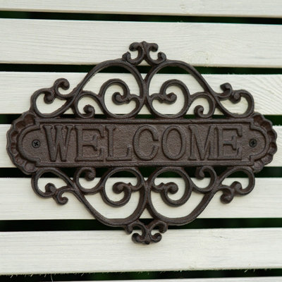 Woodside Flower Shape Wall Mounted Welcome Sign