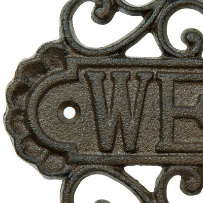 Woodside Flower Shape Wall Mounted Welcome Sign