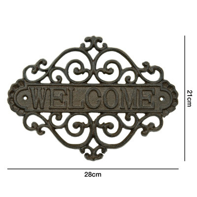 Woodside Flower Shape Wall Mounted Welcome Sign