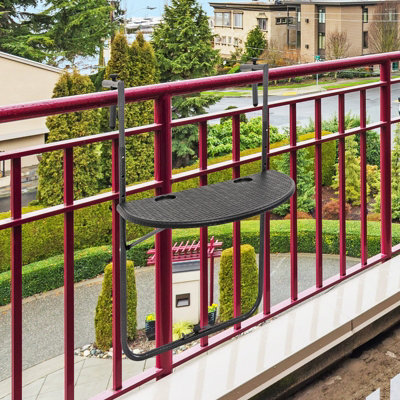 Woodside Folding Hanging Balcony Deck Table