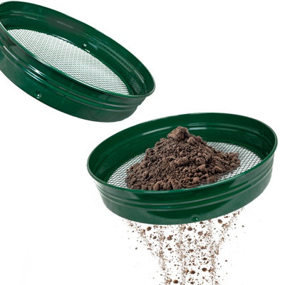 Woodside Garden Soil Sieve Riddle 3 Filter Mesh Compost Potting Sifter ...