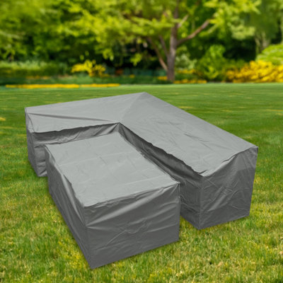 Woodside Grey L Shape Dining Set Cover - Large Right Side Long - 4