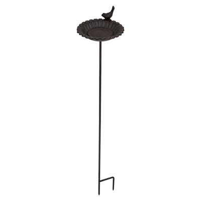 Woodside Ground Insert Cast Iron Bird Bath - 5
