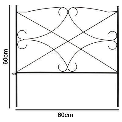 Woodside Hanworth Garden Metal Border Edging 4 PACK - 3