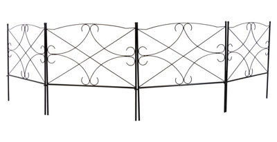 Woodside Hanworth Garden Metal Border Edging 4 PACK - 4