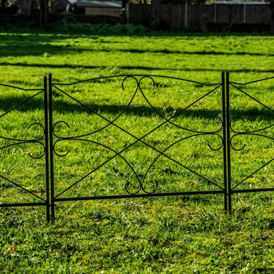 Woodside Hanworth Garden Metal Border Edging 4 PACK - 6