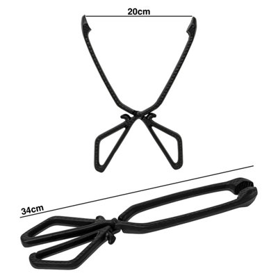CZ-XING Charcoal Tong Duty Cast Iron Log Coal Tongs, Fire