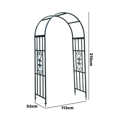 Woodside Ingworth Decorative Metal Garden Rose Arch - 6