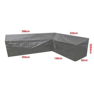 Woodside L Shape Dining Set Cover - Large Left Side Long - 4