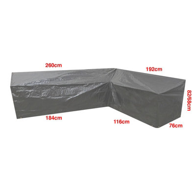 Woodside L Shape Dining Set Cover - Medium Left Side Long - 4