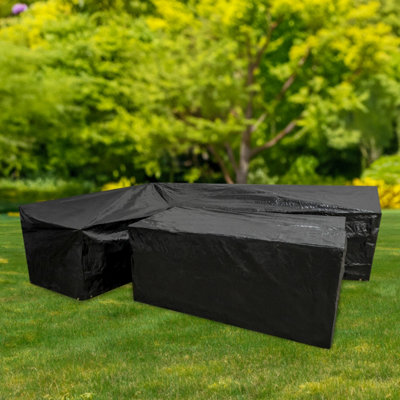 Woodside L Shape Dining Set Cover - Medium Right Side Long - 8
